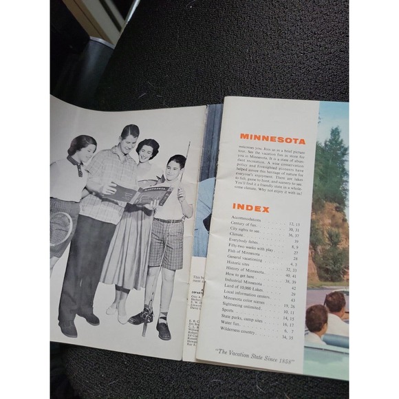 1958 Minnesota Centennial Visitor's Guide/Brochure - 100 Years of Vacation Fun - Picture 4 of 4